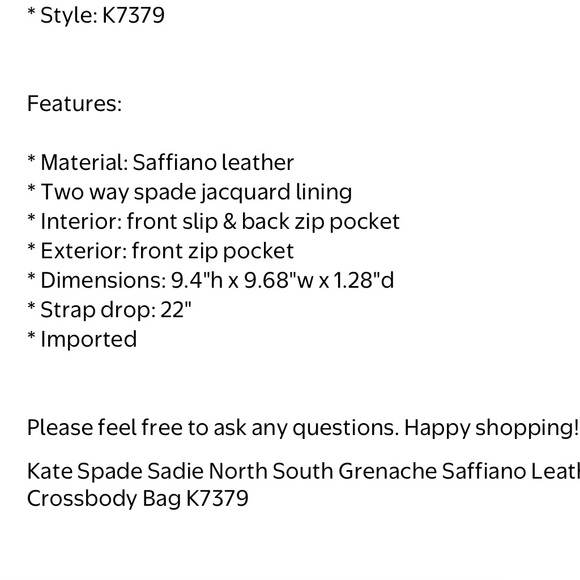 Kate Spade Sadie North South Crossbody - Picture 15 of 15